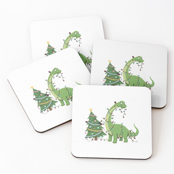 Item preview, Funny Dinosaur Christmas Lights Whimsical Cartoon Graphic for Holiday Fun designed and sold by chattsuede.