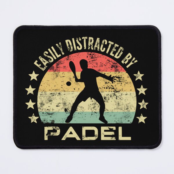 Item preview, Easily Distracted by Padel Vintage Retro Sunset Court Vibes Energy designed and sold by HumansStuck12.