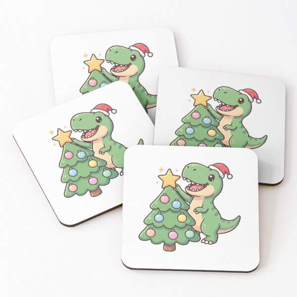 Item preview, Kawaii T-Rex Christmas Cute Cartoon Mascot for Dinosaur Lover designed and sold by chattsuede.