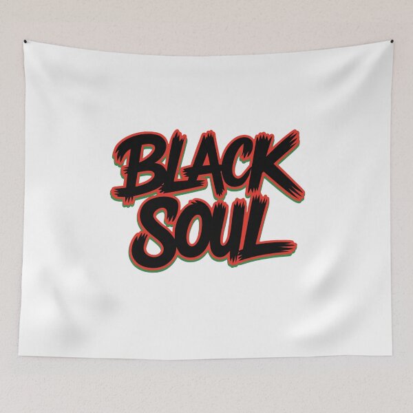 Item preview, BLACK SOUL Grunge Typography Red Green Outline Graphic designed and sold by LegendsOfLife37.