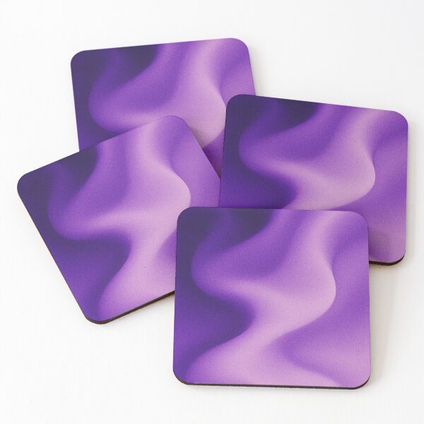 Item preview, Amethyst Purple Gradient Waves – Modern Abstract Fluid Art Print designed and sold by Finbadd.