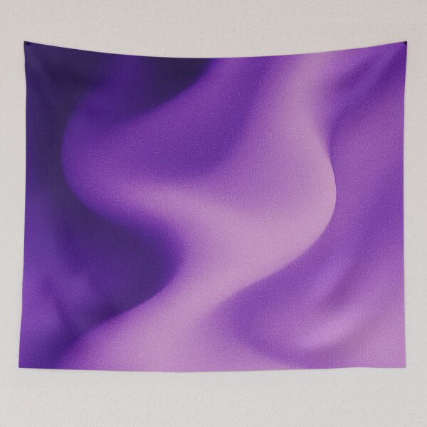 Item preview, Amethyst Purple Gradient Waves – Modern Abstract Fluid Art Print designed and sold by Finbadd.