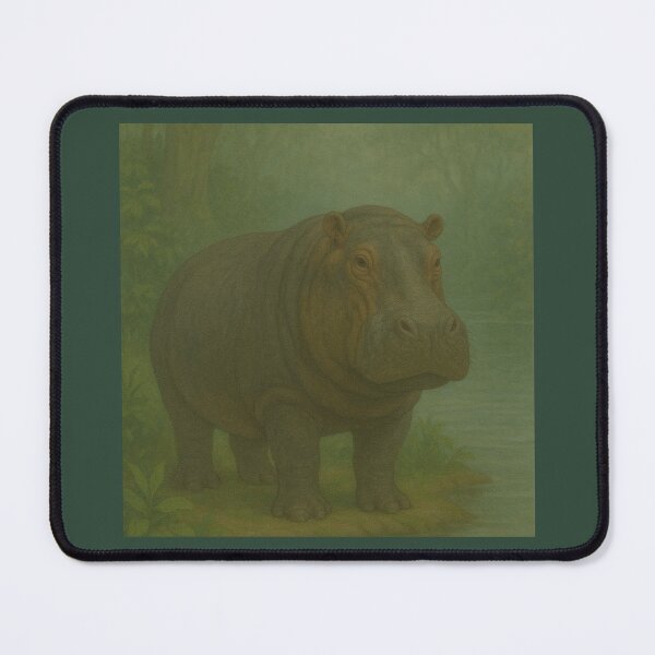 Item preview, Hippopotamus River Guardian – GeoWild Nature Protector Art designed and sold by GeoWild Designs.
