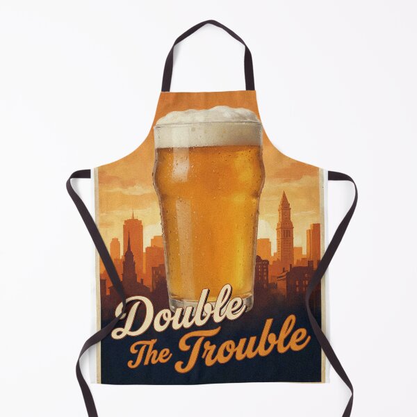 Item preview, Double The Trouble Vintage Style Double IPA Beer Poster Bar Art designed and sold by Cozy-Old-Pub.