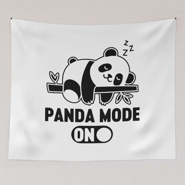 Item preview, Panda Mode On – Funny Lazy Panda designed and sold by gunaone-design.