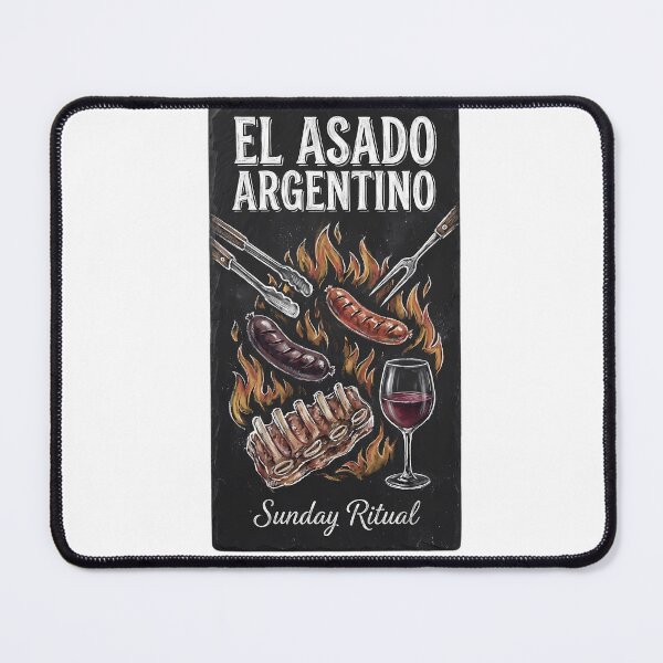 Item preview, El Asado Argentino - Sunday Ritual BBQ & Malbec Chalkboard Art designed and sold by Digital Dreams Arts.