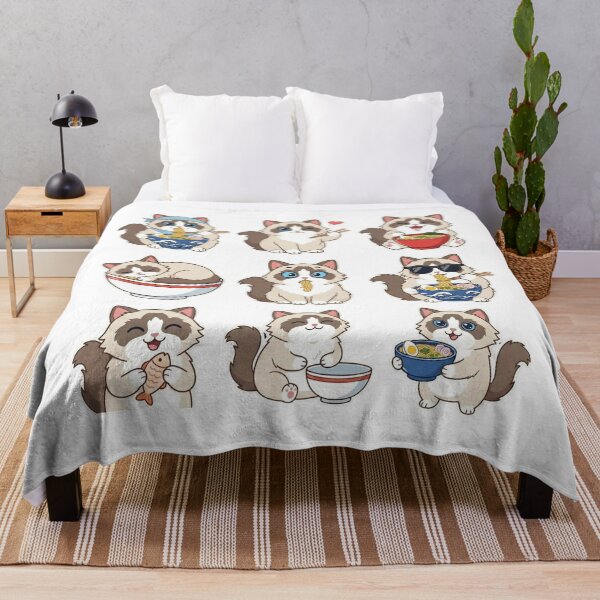Item preview, Kawaii Ragdoll Cat Ramen Cute Cartoon Mascot for Cat Lover designed and sold by chattsuede.