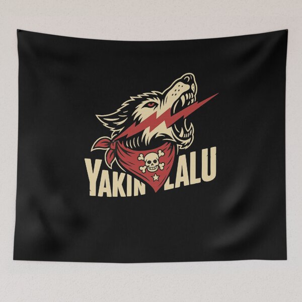 Item preview, YAKIN ZALU Howling Wolf Skull Bandana Lightning Graphic designed and sold by LegendsOfLife37.