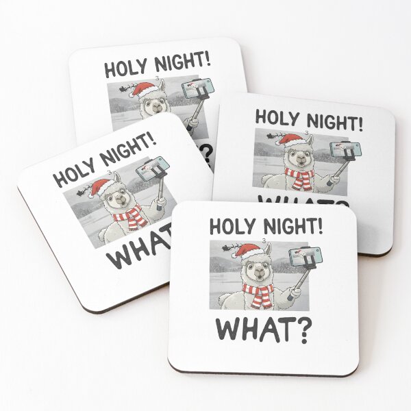 Item preview, Holy Night What Llama Selfie Christmas designed and sold by NovaDoodle Art Studio.