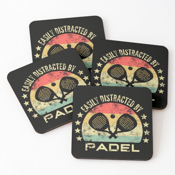 Item preview, Easily Distracted by Padel Vintage Retro Sunset Play Focus Fun designed and sold by HumansStuck12.