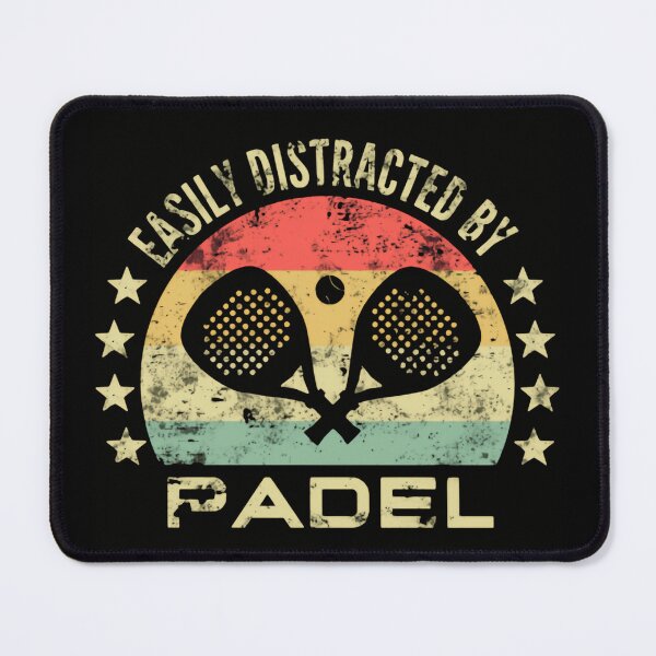 Item preview, Easily Distracted by Padel Vintage Retro Sunset Play Focus Fun designed and sold by HumansStuck12.