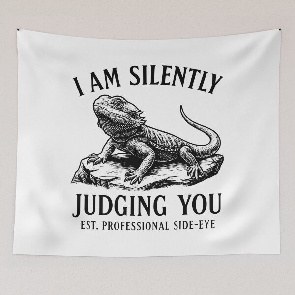 Item preview, I’m Silently Judging You Funny Bearded Dragon Sarcastic Reptile Lover Side Eye designed and sold by gunaone-design.