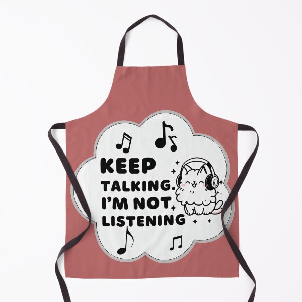 Item preview, Keep Talking, I'm Not Listening - cat in headphones designed and sold by Stefrait-7.