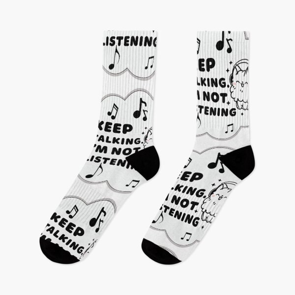 Item preview, Keep Talking, I'm Not Listening - cat in headphones designed and sold by Stefrait-7.