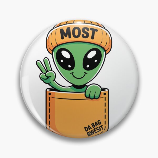 Item preview, Cute Pocket Alien Most Da Bag Bwésit Cartoon Graphic designed and sold by LegendsOfLife37.