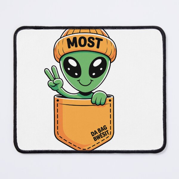 Item preview, Cute Pocket Alien Most Da Bag Bwésit Cartoon Graphic designed and sold by LegendsOfLife37.