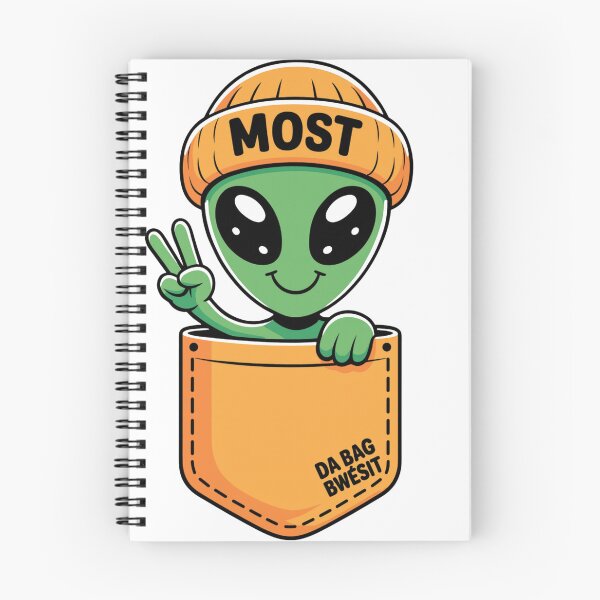 Item preview, Cute Pocket Alien Most Da Bag Bwésit Cartoon Graphic designed and sold by LegendsOfLife37.
