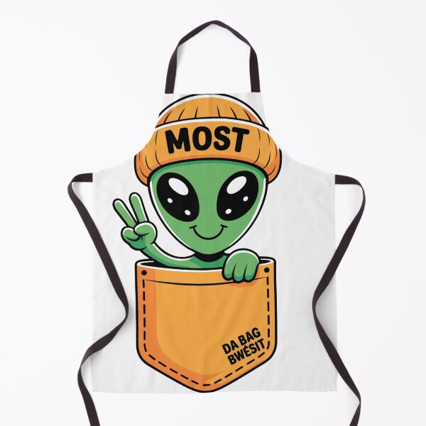 Item preview, Cute Pocket Alien Most Da Bag Bwésit Cartoon Graphic designed and sold by LegendsOfLife37.