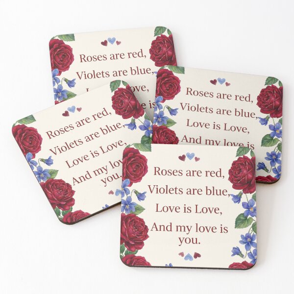 Item preview, Love is Love: Roses & Violets Romantic Poem Greeting Card designed and sold by kornkobart.