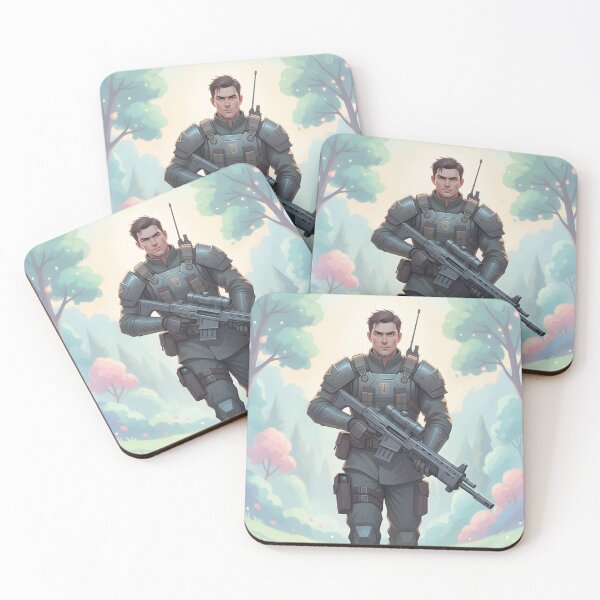 Item preview, soldier in uniform with weapon walking in nature designed and sold by Nikoleta Vukovic.