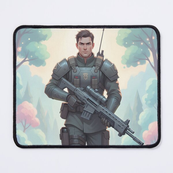 Item preview, soldier in uniform with weapon walking in nature designed and sold by Nikoleta Vukovic.