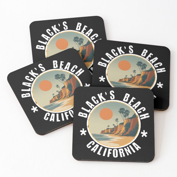 Item preview, Black's Beach - California (with White Lettering) designed and sold by VelvetRoom.