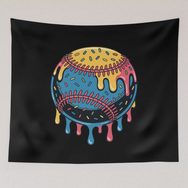 Item preview, Dripping Baseball Melting Icing Sprinkles Pop Art Graphic designed and sold by LegendsOfLife37.