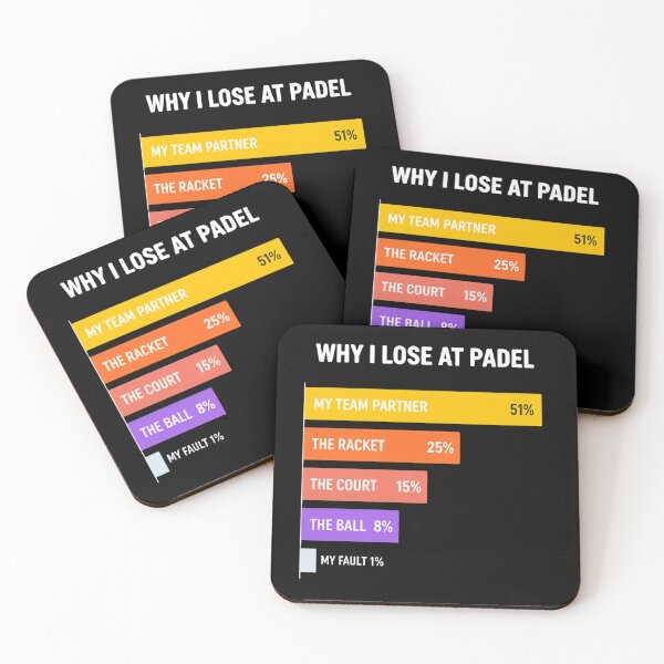 Item preview, Why I lost in padel Funny Infographic 1% my fault  designed and sold by HumansStuck12.