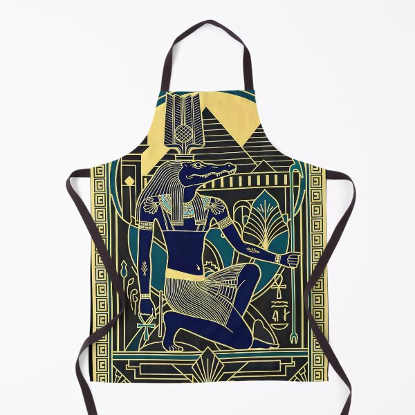 Item preview, Sobek Crocodile God Profile Bust | Egyptian Revival Art Deco Nouveau | Luxury Gallery Art Print designed and sold by Vintage Poster Gallery.