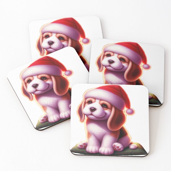 Item preview, Magical Snoopy Christmas Eve - Realistic Fluffy Santa Beagle Sticker 2025 designed and sold by ARTCREATESHOP.