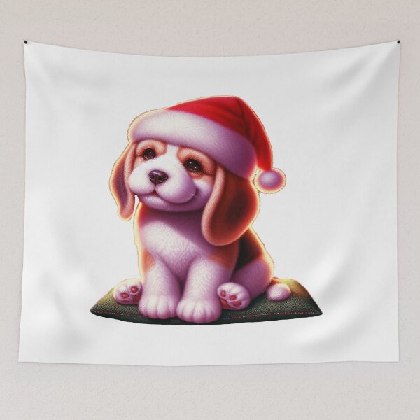 Item preview, Magical Snoopy Christmas Eve - Realistic Fluffy Santa Beagle Sticker 2025 designed and sold by ARTCREATESHOP.