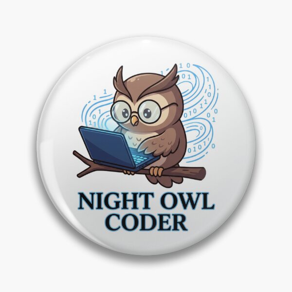 Item preview, Night Owl Coder Funny Cartoon Graphic for Tech Professional designed and sold by chattsuede.