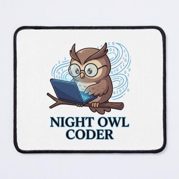 Item preview, Night Owl Coder Funny Cartoon Graphic for Tech Professional designed and sold by chattsuede.