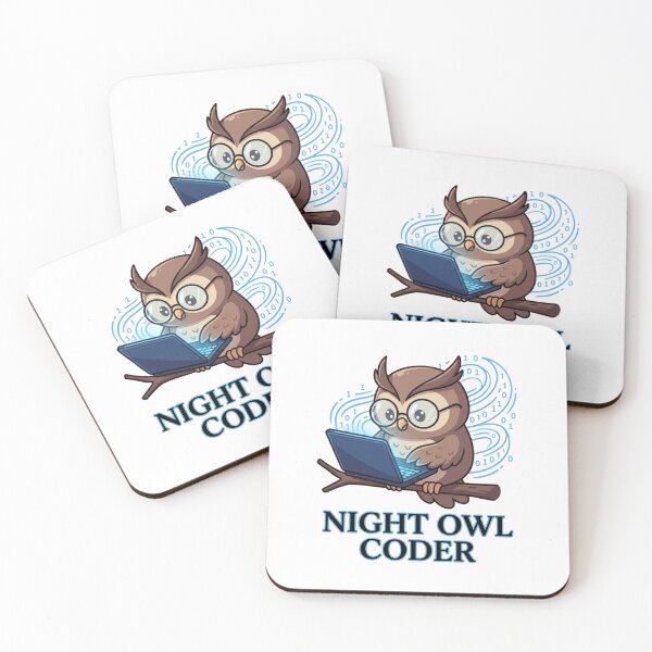 Item preview, Night Owl Coder Funny Cartoon Graphic for Tech Professional designed and sold by chattsuede.