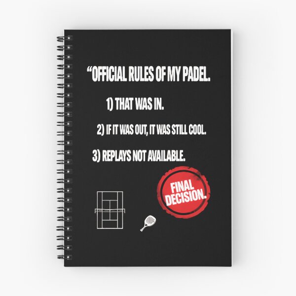Item preview, Official Rules of My Padel Funny Saying Court Life Fun designed and sold by HumansStuck12.