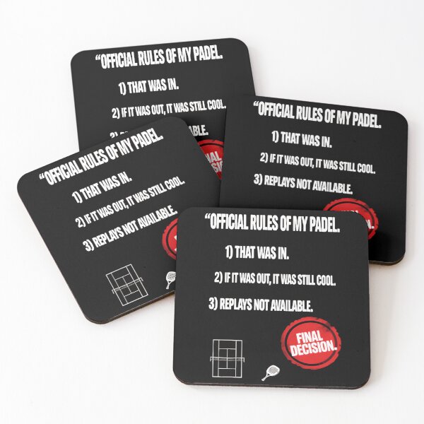 Item preview, Official Rules of My Padel Funny Saying Court Life Fun designed and sold by HumansStuck12.