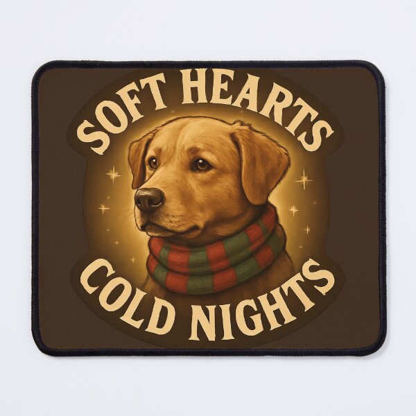 Item preview, Soft Hearts, Cold Nights – Cozy Winter Dog Design designed and sold by TeeSpectrume.