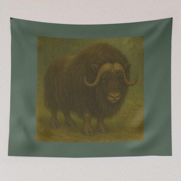 Item preview, Musk Ox Ice Guardian – GeoWild Nature Protector Art designed and sold by GeoWild Designs.