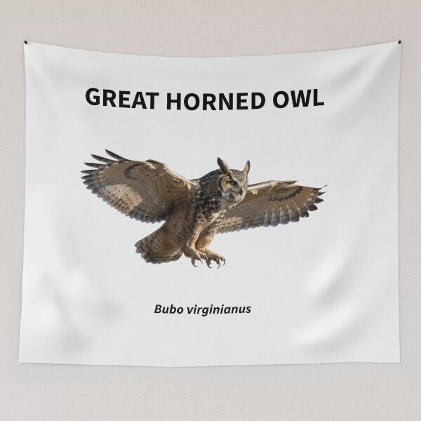 Item preview, Great Horned Owl in Flight designed and sold by The Digital Compass.