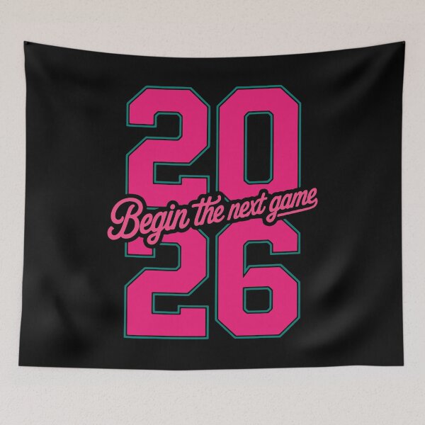 Item preview, Begin the Next Game 2026 - Motivational Varsity Design designed and sold by cabana.space.