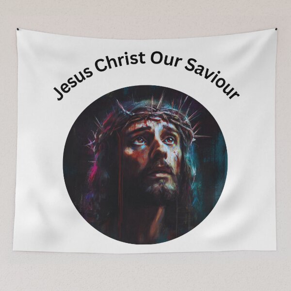 Item preview, Jesus Christ Our Saviour – Crown of Thorns Portrait designed and sold by DuncanMaxStar .