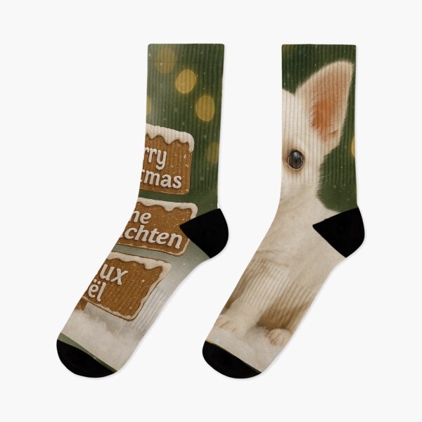 Item preview, Cute White Chihuahua Christmas Holiday Art designed and sold by GivingJoy.