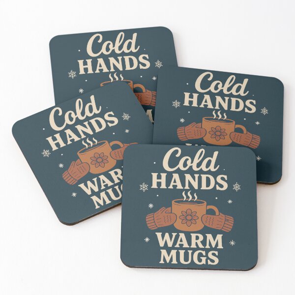 Item preview, Cold Hands Warm Mugs – Cozy Retro Winter Coffee Design designed and sold by RokaWorld.