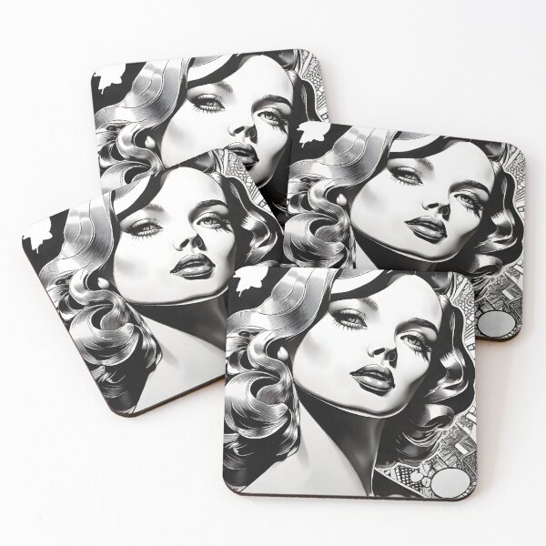 Item preview, black and white pop art designed and sold by aledfychan.