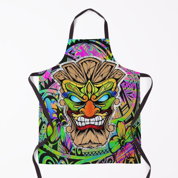 Item preview, Polynesian Tiki Mask – Tribal Guardian Face Design designed and sold by artistwill.