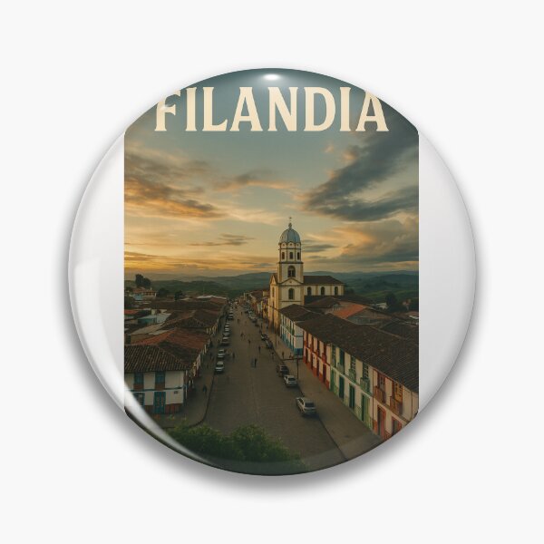 Item preview, Filandia Main Street and Church at Sunset, Quindío, Colombia designed and sold by Places On Earth.