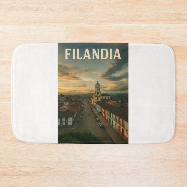 Item preview, Filandia Main Street and Church at Sunset, Quindío, Colombia designed and sold by Places On Earth.