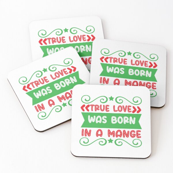 Item preview, True Love Was Born In A Manger - Christian Christmas Quote designed and sold by FuzionRaptor.