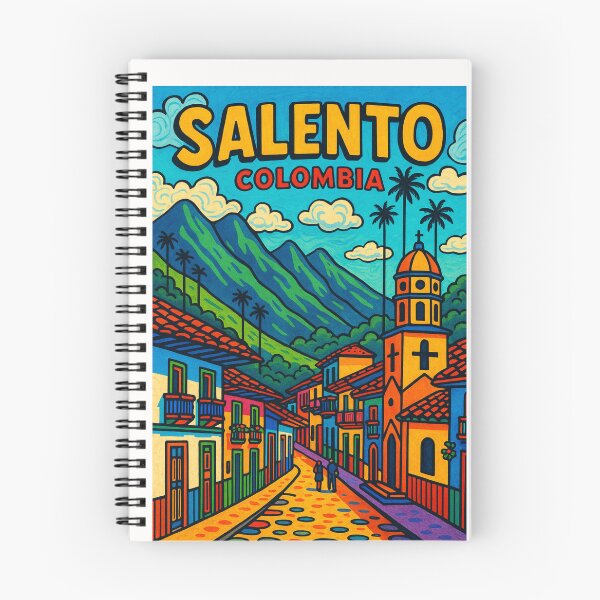 Item preview, Calle Real e Iglesia Nuestra Señora del Carmen, Salento, Colombia designed and sold by Places On Earth.