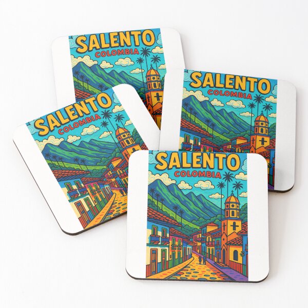 Item preview, Calle Real and Iglesia Nuestra Señora del Carmen, Salento, Colombia designed and sold by Places On Earth.